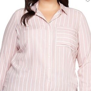 Dex Plus Striped Long Sleeve Shirt 2X